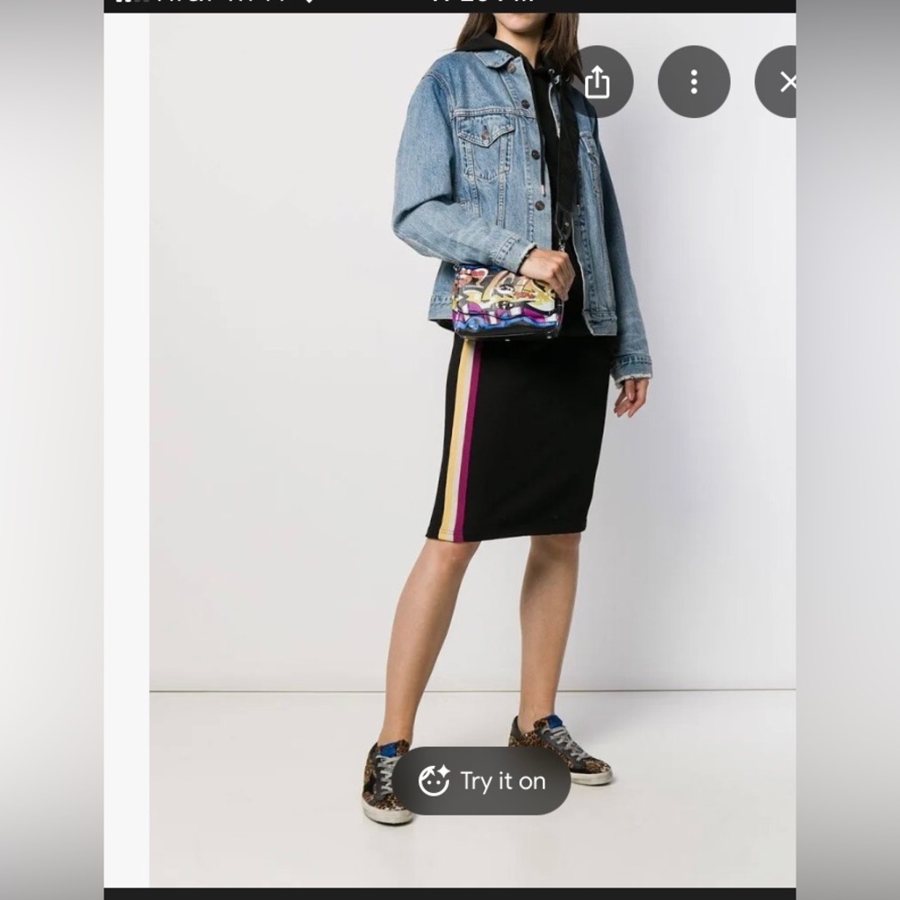 Isabel Marant Black Skirt with Bold Stripes in